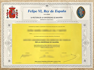 Universidad de Navarra diploma