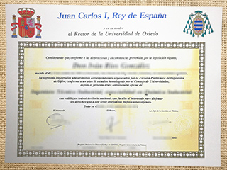 Universidad de Oviedo diploma