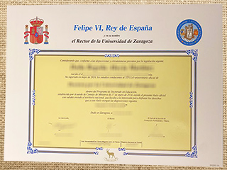 Universidad de Zaragoza diploma