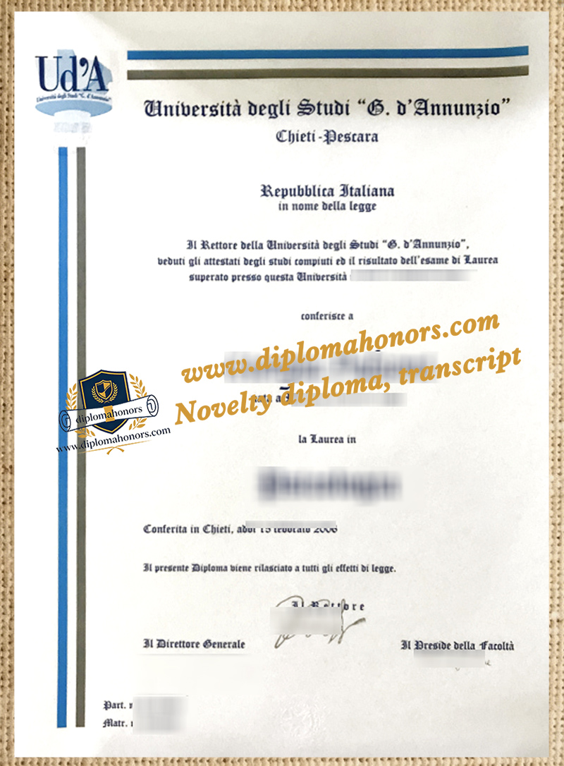 Università degli Studi "Gabriele d'Annunzio" degree