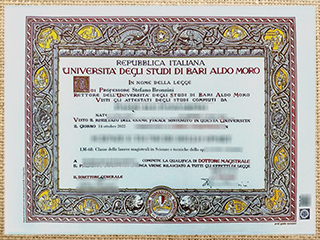 Università degli Studi di Bari Aldo Moro diploma