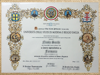 Università degli Studi di Modena e Reggio Emilia diploma