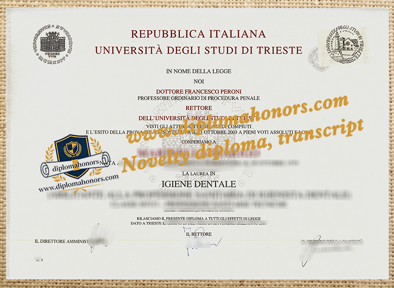 Università degli Studi di Trieste degree