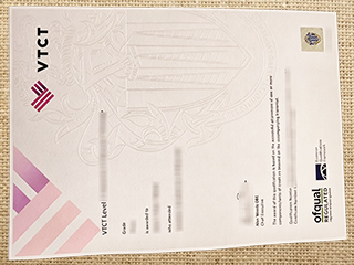 VTCT certificate
