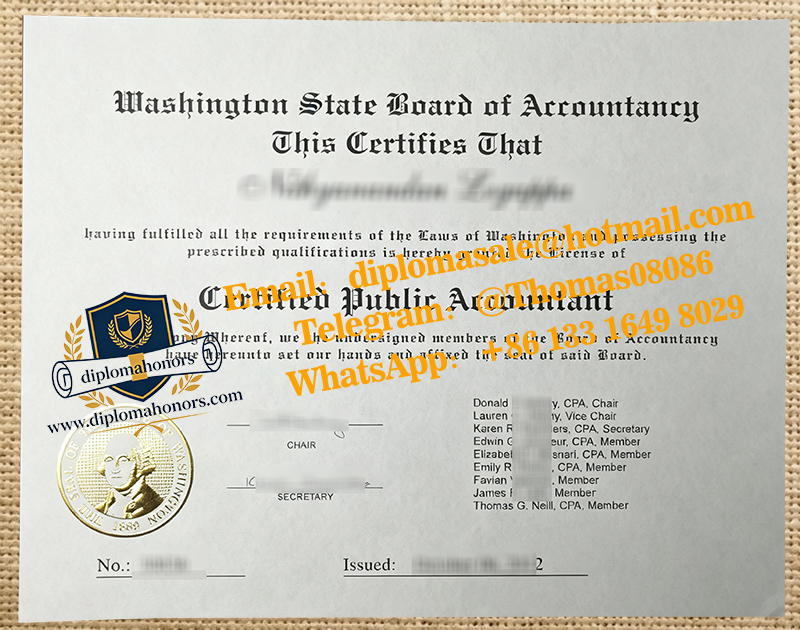 Washington CPA certificate