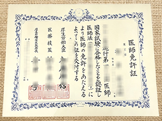 Japan Medical license
