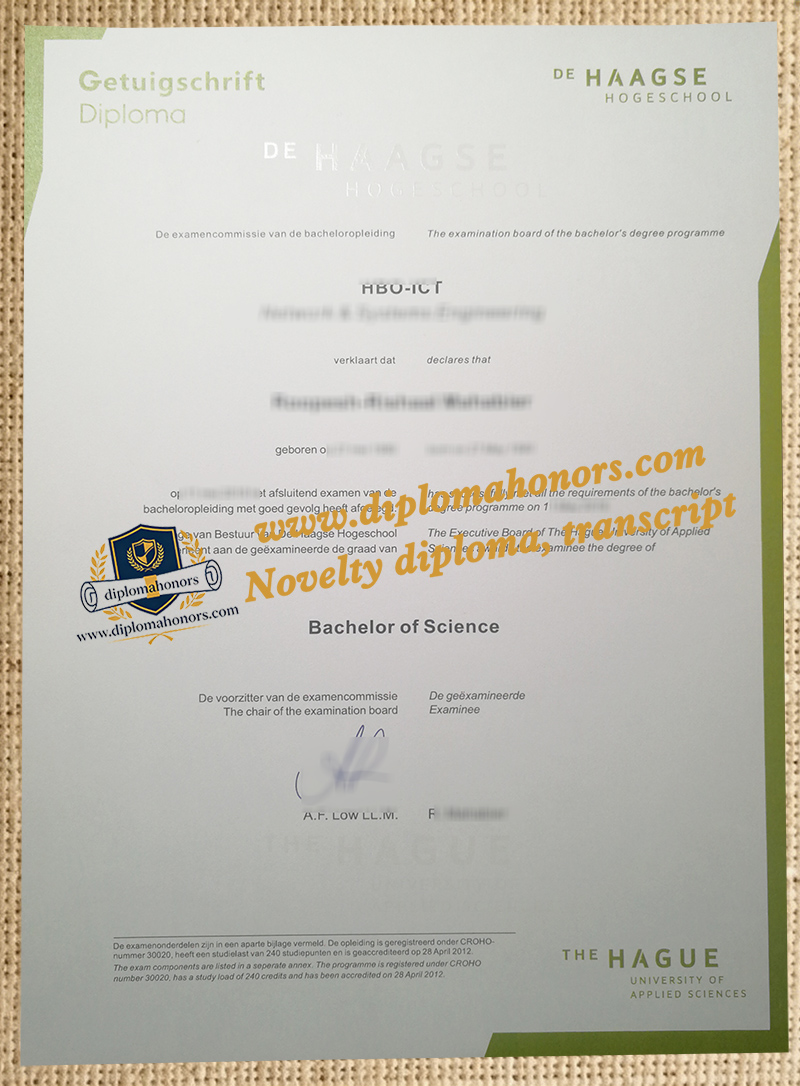 De Haagse Hogeschool diploma