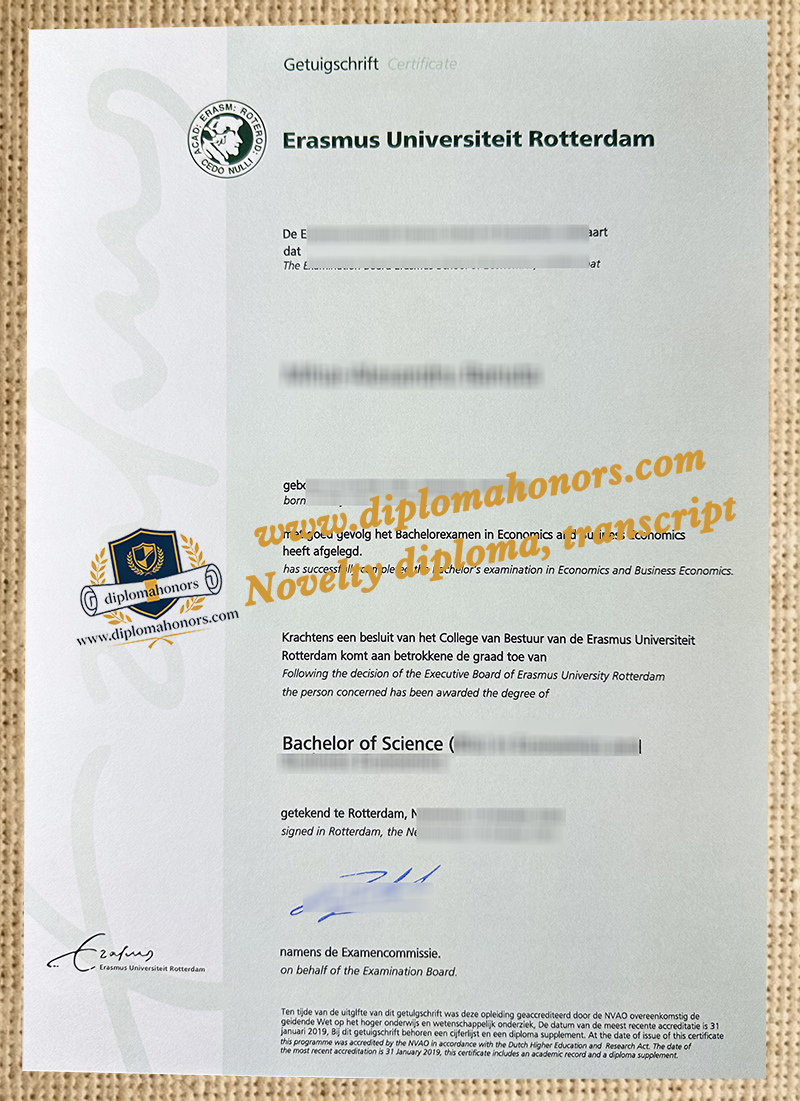 Erasmus Universiteit Rotterdam diploma