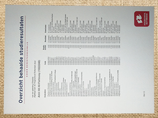 Rotterdam University of Applied Sciences transcript