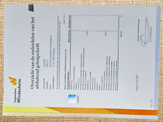 Windesheim University of Applied Sciences transcript