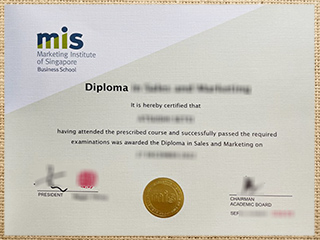 Marketing Institute of Singapore certificate