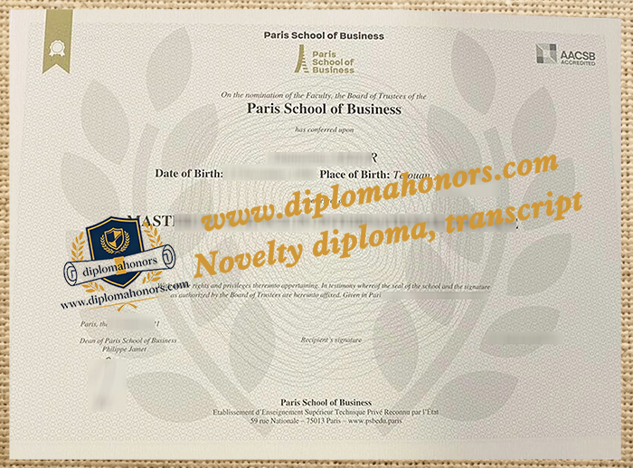 Paris School of Business diploma
