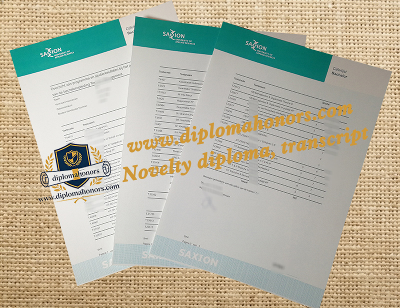 Saxion University of Applied Sciences transcript