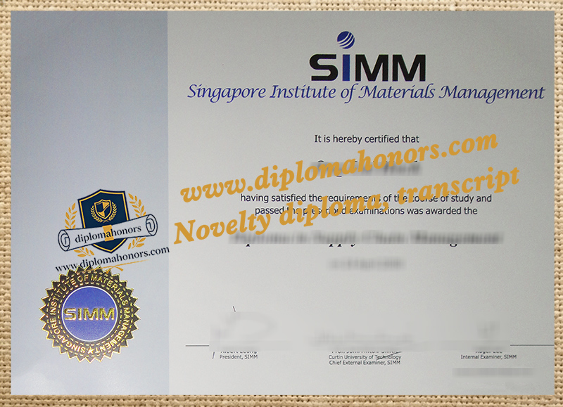 Singapore Institute of Materials Management diploma