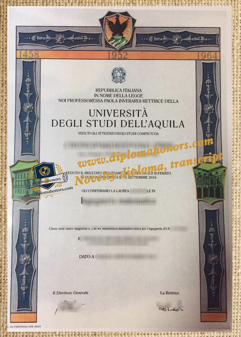 Università degli Studi dell'Aquila degree