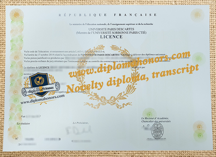 Université Paris Descartes diploma