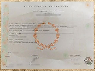Université d'Artois degree