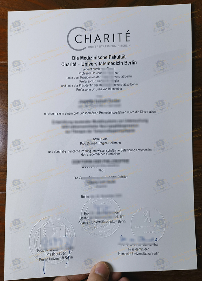 Charité – Universitätsmedizin Berlin diploma