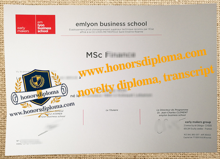 Emlyon Business School diploma