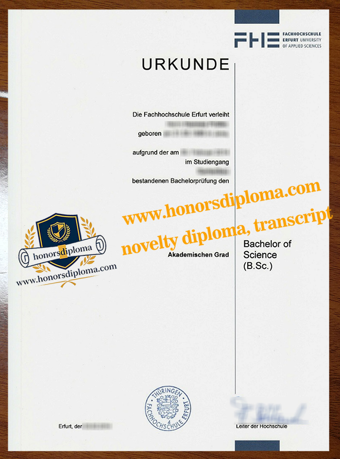 Fachhochschule Erfurt diploma