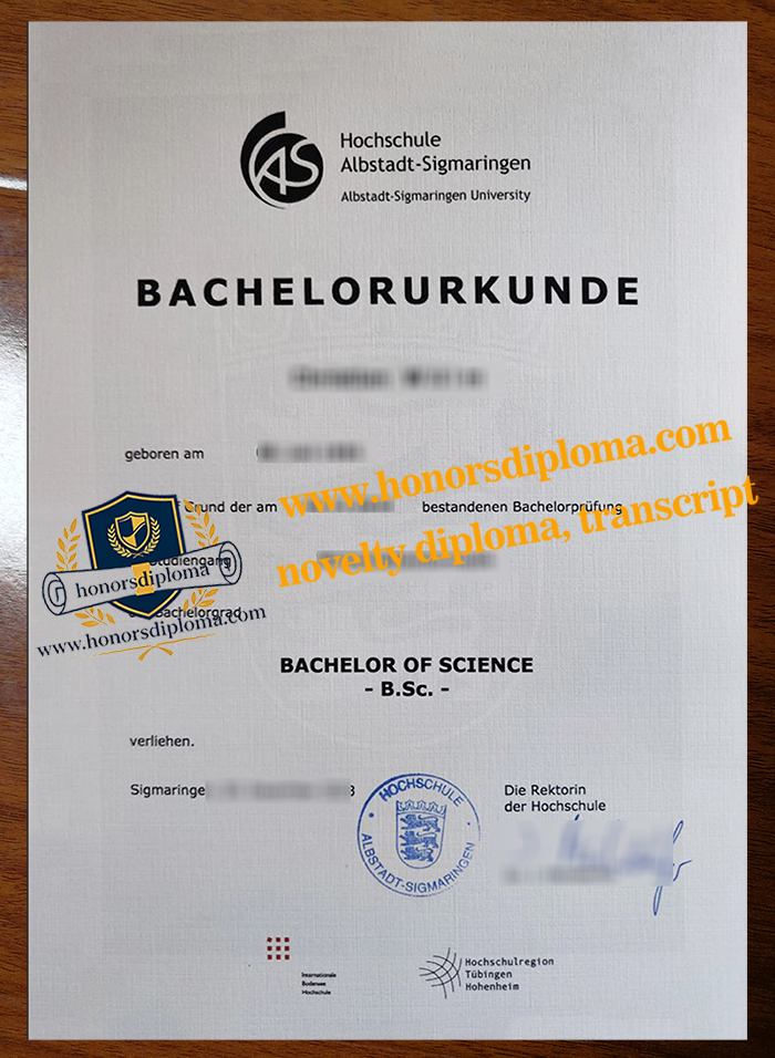 Hochschule Albstadt-Sigmaringen diploma
