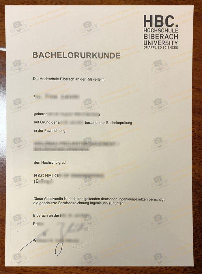 Hochschule Biberach diploma