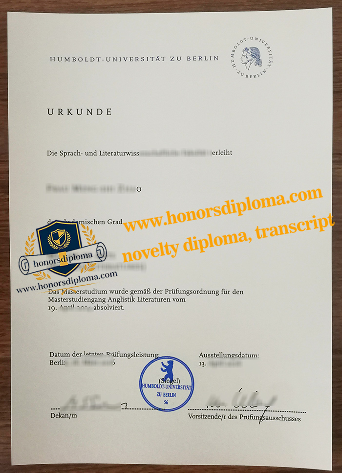 Humboldt-Universität zu Berlin diploma