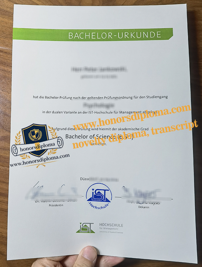 IST-Hochschule für Management diploma