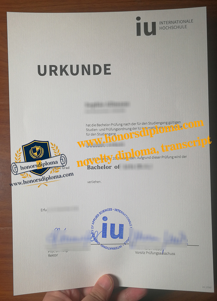 IU Internationale Hochschule diploma