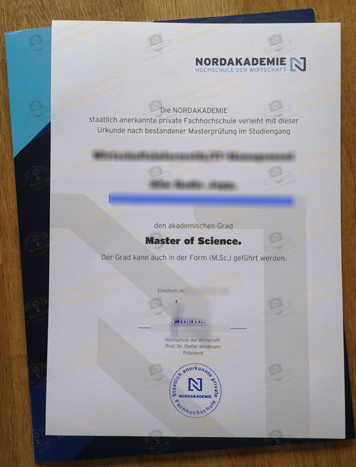 Nordakademie Hochschule der Wirtschaft diploma