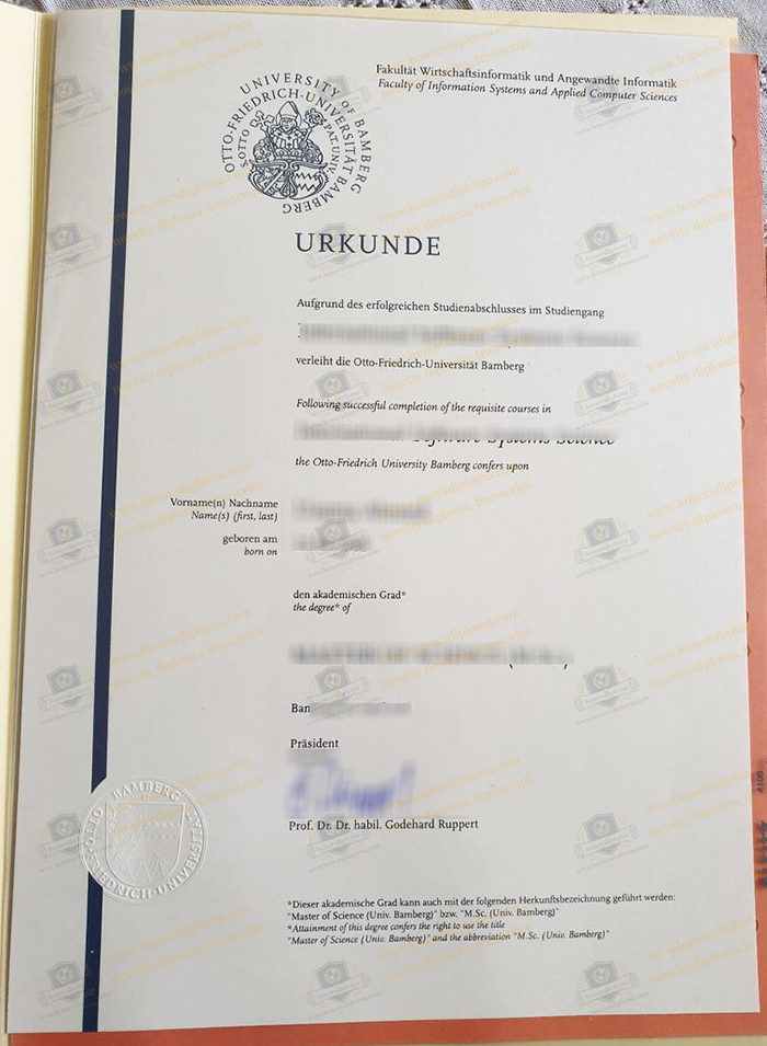 Otto-Friedrich-Universität Bamberg diploma