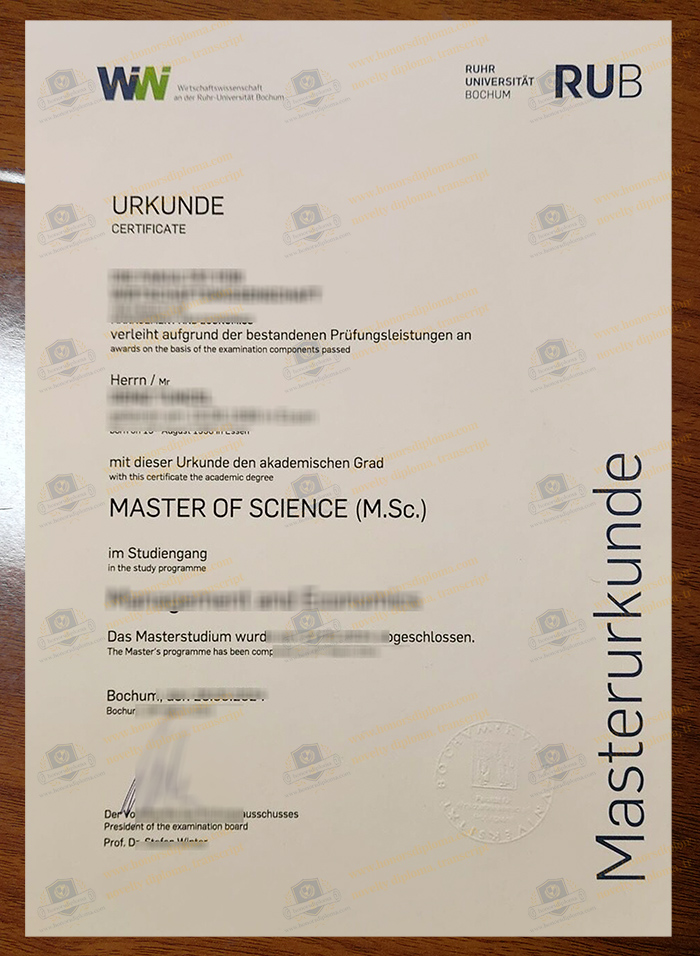 Ruhr-Universität Bochum diploma