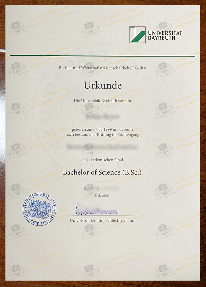 Universität Bayreuth diploma