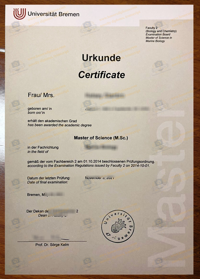 Universität Bremen diploma