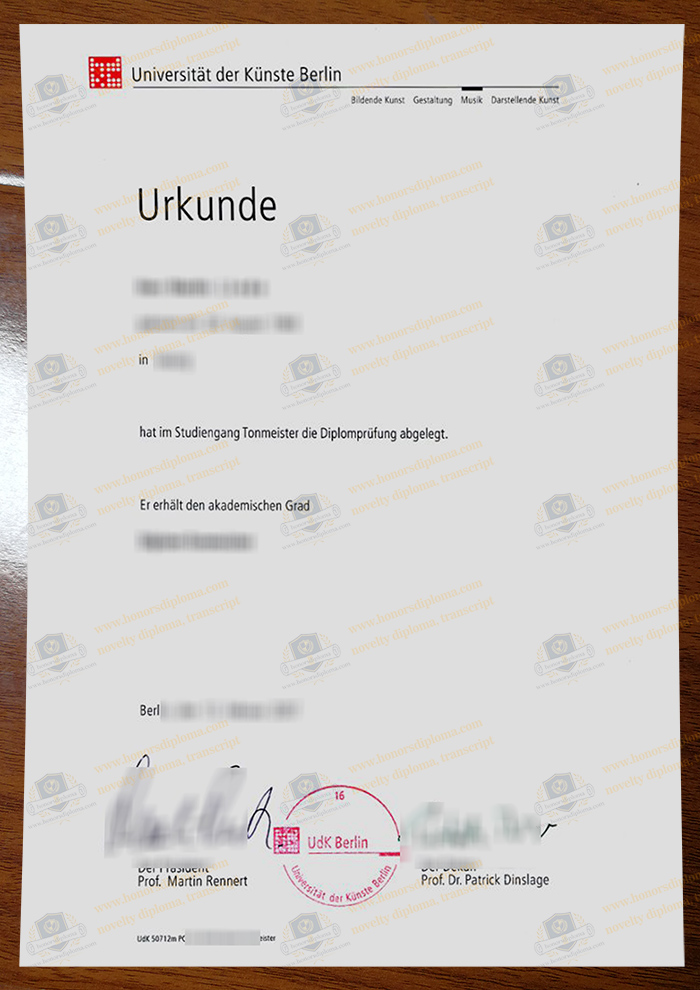 Universität der Künste Berlin diploma