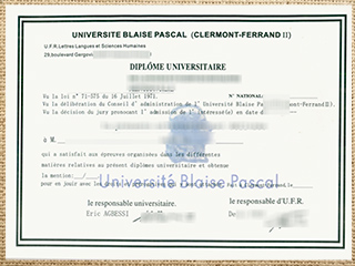 Université Blaise-Pascal degree