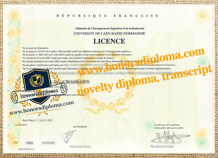Université Caen-Normandie diploma