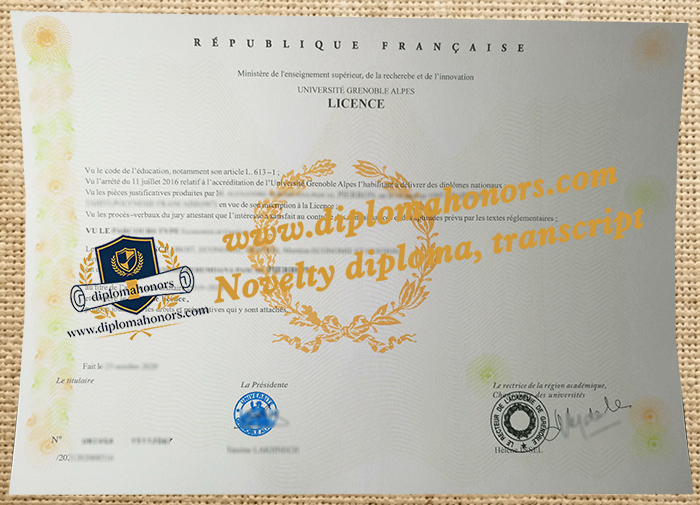 Université Grenoble Alpes diploma
