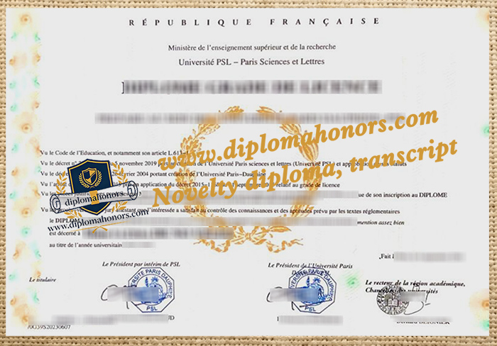 Université PSL diploma