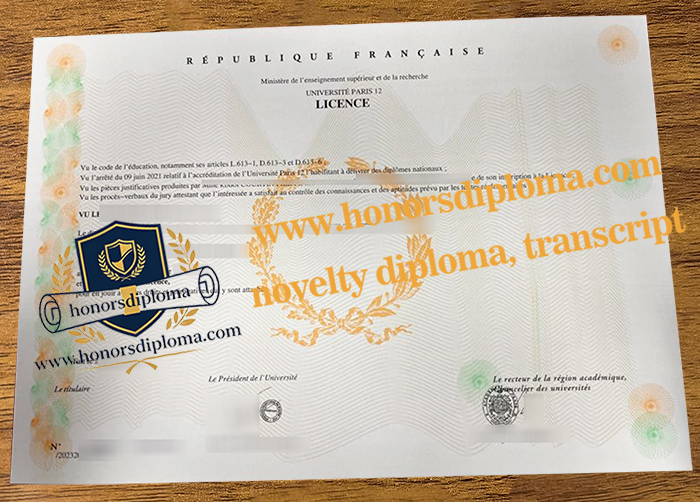 Université Paris 12 diploma