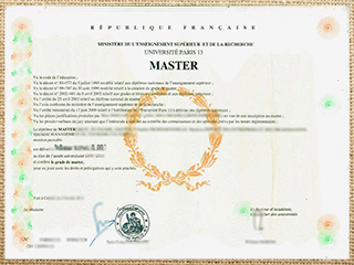 Université Paris 13 diploma
