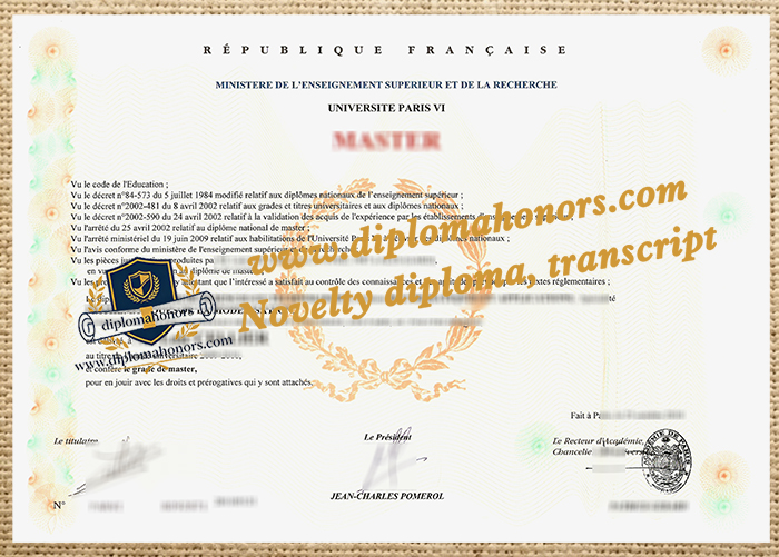 Université Paris VI diploma