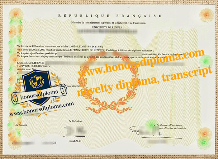 Université Rennes 1 diploma