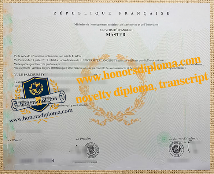 Université d'Angers diploma