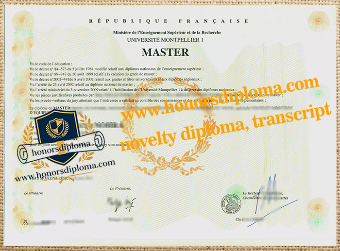 Université de Montpellier 1 diploma