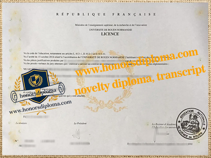 ‌Université de Rouen Normandie diploma