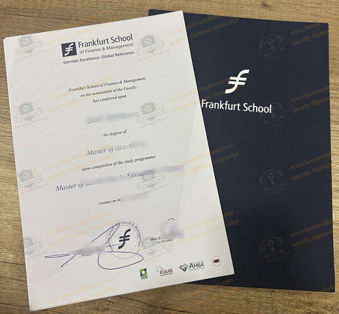 Frankfurt School of Finance & Management diploma