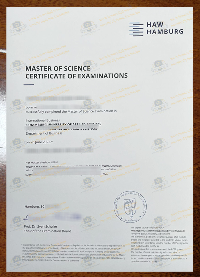 HAW Hamburg diploma