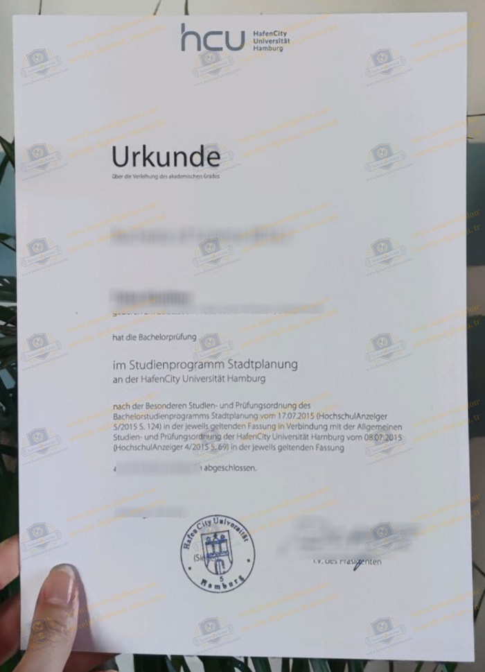 HafenCity Universität Hamburg diploma