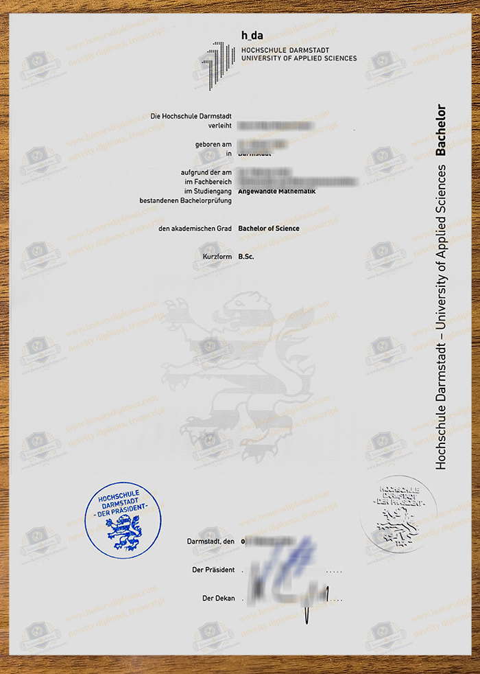 Hochschule Darmstadt diploma